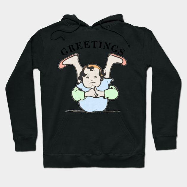 Greetings weird looking kid funny illustration meme Hoodie by Captain-Jackson